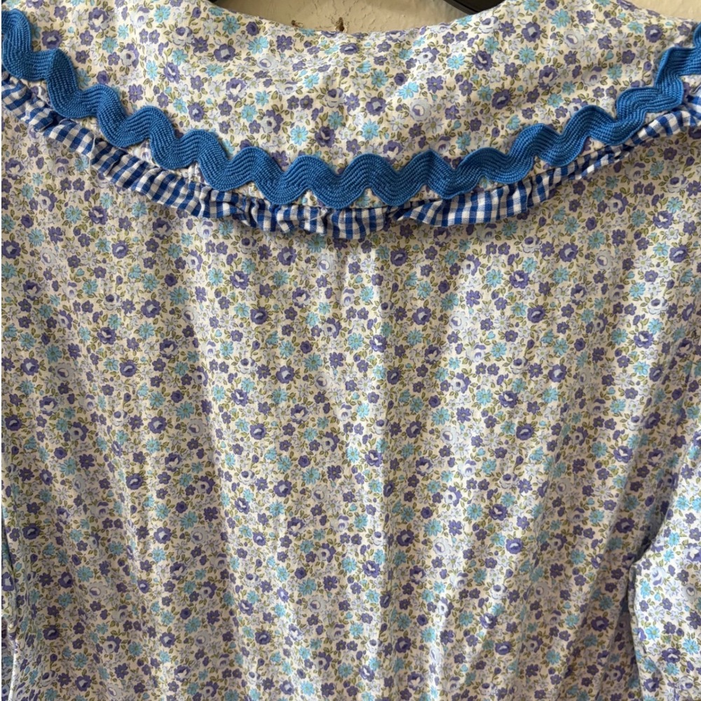 Hyacinth House Floral Midi Dress Blue Purple Cottagecore Boho Ric Rac Small - Picture 7 of 7